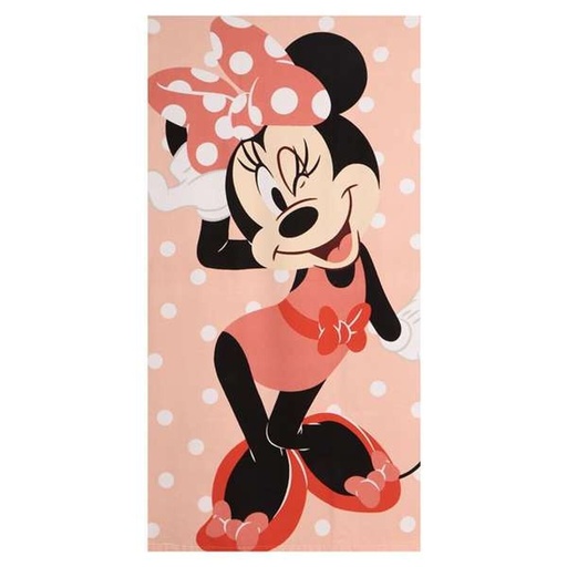 Toalla de Playa Minnie Mouse 70 x 140 cm Coral
