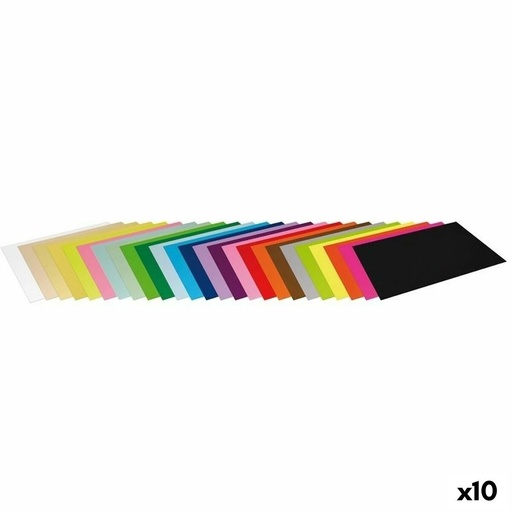 Cartulinas Fabrisa Multicolor 50 Piezas (10 Unidades)