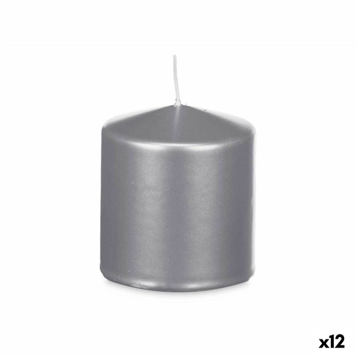 Vela Acorde Plateado 9 x 10 x 9 cm (12 Unidades)