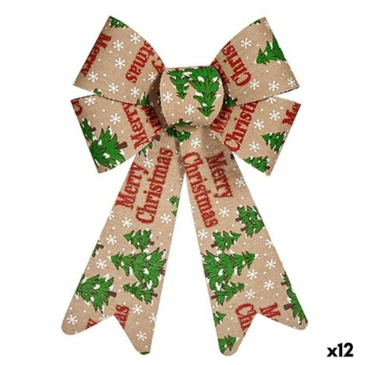 Lazo Krist+ Merry Christmas Multicolor 16 x 24 x 4 cm Adorno Navideño (12 Unidades)