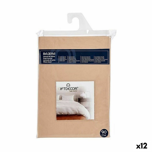 Sábana Bajera Gift Decor Beige 90 cm (12 Unidades)