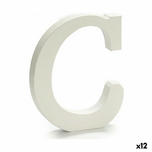 Letra Pincello C Blanco 1,8 x 21 x 17 cm (12 Unidades)