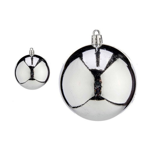 Bolas de Navidad Krist+ K1912475-3 Plateado Plástico Ø 8 cm 16 Unidades