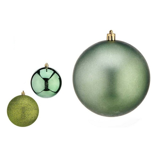 Bolas de Navidad Krist+ Verde Plástico Ø 10 cm 6 Unidades