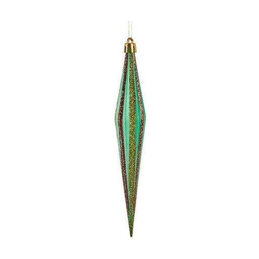 Adorno Navideño Krist+ Rojo Verde Dorado 3 x 8,5 x 19 cm Alargado