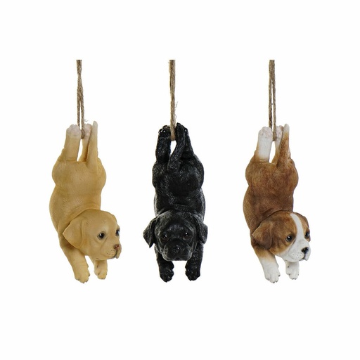 Figura Decorativa DKD Home Decor Resina Perro (9 x 10.5 x 20 cm) (3 pcs)